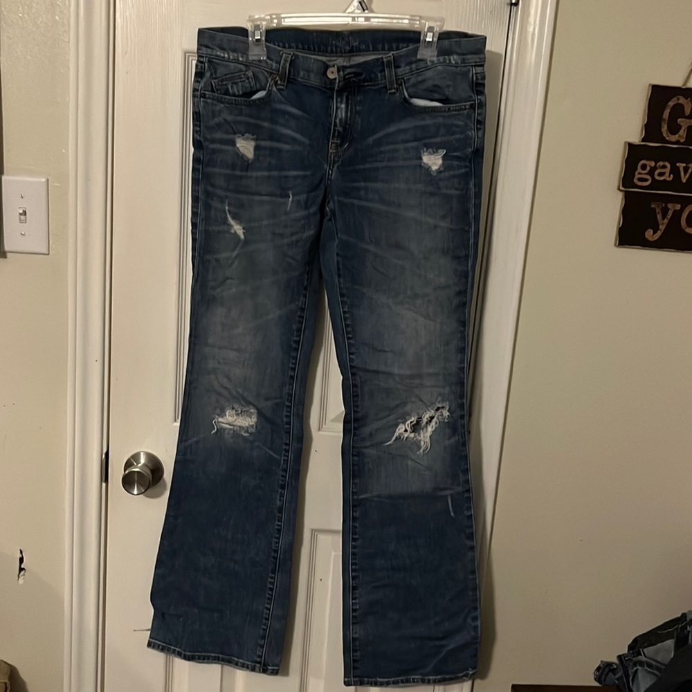 Blue jeans size 12. Bootcut.. distressed